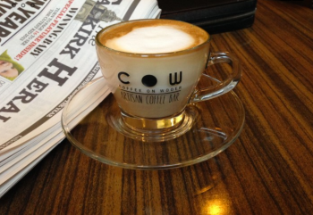 A coffee fix at my regular 'Coffee on Wooer' in my hometown, Falkirk.